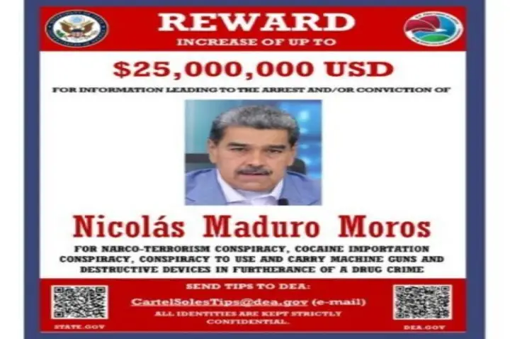 EUA anunciam recompensa de US$ 25 mi por informações contra Maduro